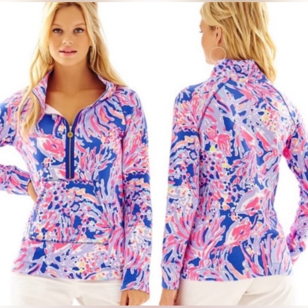 LILLY PULITZER Shrimply Chic Skipper Popover Sweatshirt Top
